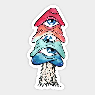 Third eye mushroom Sticker